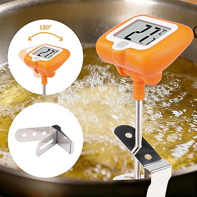 Digital Meat Thermometer, Instant Read Food Thermometer with Clip, Cooking Thermometer 9.8in