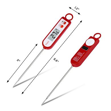 Digital Meat Thermometer, Instant Read Food Cooking Thermometer with Extra Long Probe 9.6x1.2inch