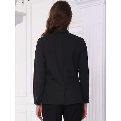2 Packs Women's Linen Blazer Women's V Neck Single Button Long Sleeve Solid Work Business Blazers