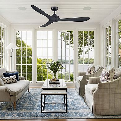 56" Modern ABS 3-Blade Propeller DC Ceiling Fan with Remote