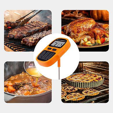 Digital Meat Thermometer, Instant Read Food Thermometer with Clip, Cooking Thermometer 9.5in