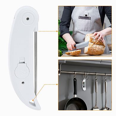Digital Meat Thermometer, Instant Read Food Cooking Thermometer with Backlight Function 10.78in