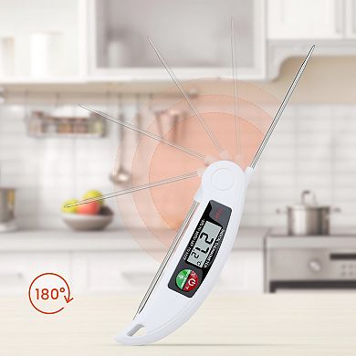 Digital Meat Thermometer, Instant Read Food Cooking Thermometer with Backlight Function 10.78in