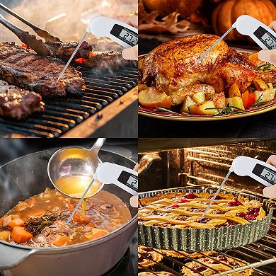 Digital Meat Thermometer, Instant Read Food Cooking Thermometer with Backlight Function 10.78in