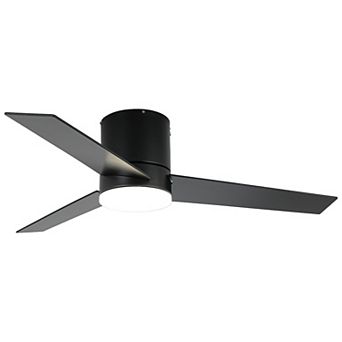 48" Modern 3-Blade LED Hugger Low Profile Ceiling Fan with Light and Remote