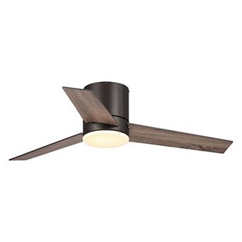 48" Modern 3-Blade LED Hugger Low Profile Ceiling Fan with Light and Remote