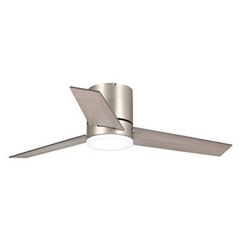 48" Modern 3-Blade LED Hugger Low Profile Ceiling Fan with Light and Remote