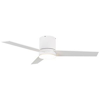 48" Modern 3-Blade LED Hugger Low Profile Ceiling Fan with Light and Remote