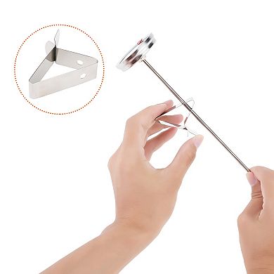 Meat Thermometer, Instant Read Food Thermometer, Waterproof Cooking Thermometer 9in, Silver