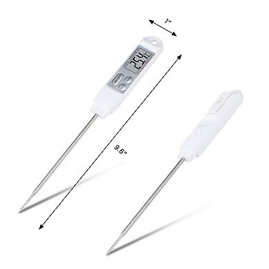 Digital Meat Thermometer, Instant Read Food Thermometer with Protective Case 9.6x1x0.7 inch