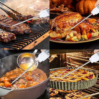 Digital Meat Thermometer, Instant Read Food Thermometer with Protective Case 9.6x1x0.7 inch