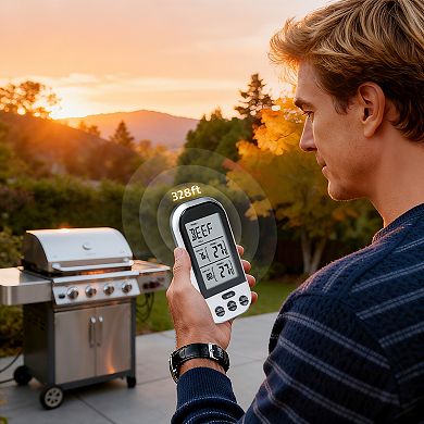 Wireless Meat Thermometer, Instant Read Food Thermometer, Cooking Thermometer 4.7x1x2.5 inch