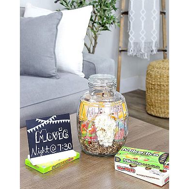 Gallon Glass Barrel Jar; Clamp-Top Barrel-Shaped Canister for Pantry Storage