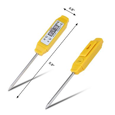 Digital Meat Thermometer, Instant Read Food Cooking Thermometer w Protective Case 5.9x0.8x0.7 inch