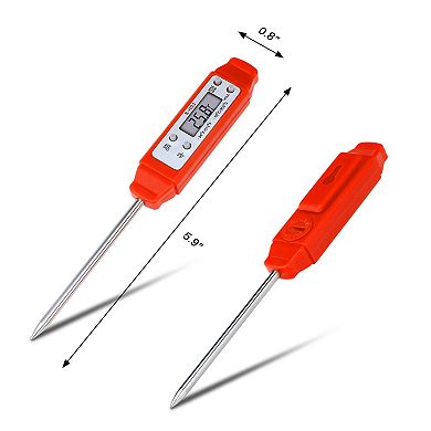 Digital Meat Thermometer, Instant Read Food Cooking Thermometer w Protective Case 5.9x0.8x0.7 inch
