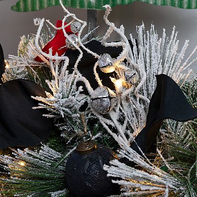 Jingle Bell Greenery Picks (Silver, Set of 3)