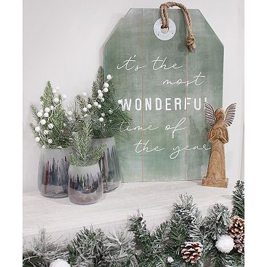 Blue Gray Votive Candle Holders, 3pc; Hurricane Lantern Style Set