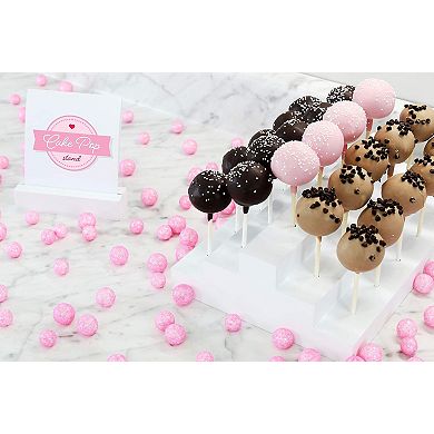 White Wooden Sign Holders, 10Pack; Tabletop Stands for Cards & Photos