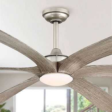 72-inch ABS 6-Blade DC Motor Gold Ceiling Fan with Light and Remote