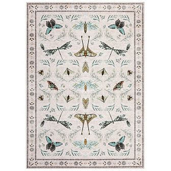 Insect Area Rugs Runner Rugs, Boho Washable Throw Carpets for Living Room Bedroom Nursery Hallway