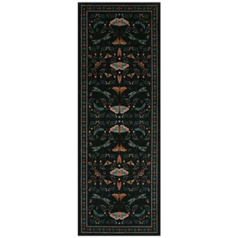 Insect Area Rugs Runner Rugs, Boho Washable Throw Carpets for Living Room Bedroom Nursery Hallway