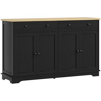 HOMCOM Sideboard Cabinet with Storage Drawers Adjustable Shelves
