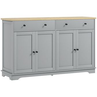 HOMCOM Sideboard Cabinet with Storage Drawers Adjustable Shelves