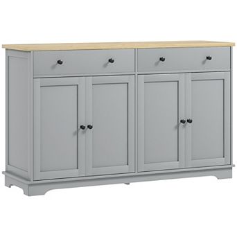 HOMCOM Sideboard Cabinet with Storage Drawers Adjustable Shelves