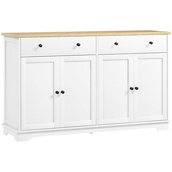 HOMCOM Sideboard Cabinet with Storage Drawers Adjustable Shelves