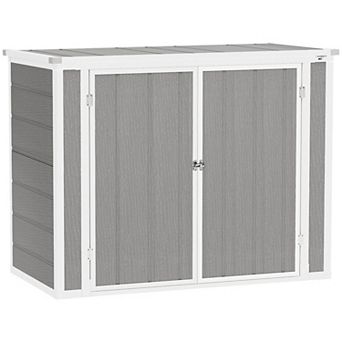 Outsunny 4.7 x 2.5FT Outdoor Storage Shed for Trash Cans, Lockable