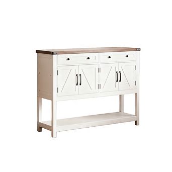 Console Table Buffet Sideboard Sofa Table,with Storage Drawers Cabinets and Bottom Shelf, Farmhouse
