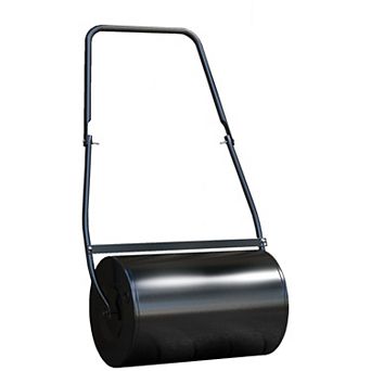 Outsunny 38L Heavy Duty Push/Tow Poly Lawn Roller, U-handle Garden Roller