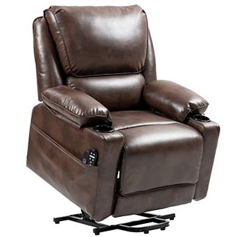 HOMCOM Lift Recliner Chair, Power Lift Sofa with Massage and Heat