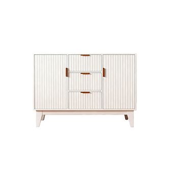Large Fluted Buffet Cabinet With Storage, 47.2" Modern Sideboard Buffet, Wood Farmhouse Coffee Bar