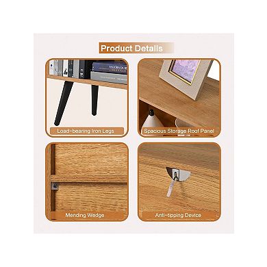 Wooden 3-Tier Open Shelf Bookcase, 10 Cubes Bookshelf, Freestanding Book Shelf Storage Organizer