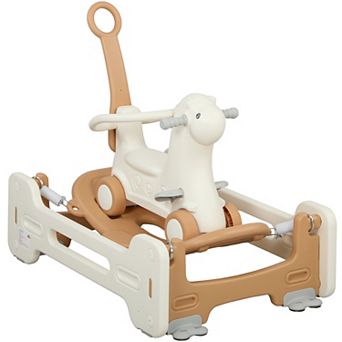 Qaba 5 in 1 Rocking Horse for Toddlers 1-6 Years w/ Balance Board