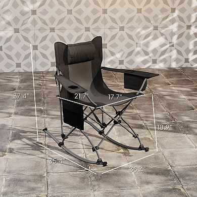 Outsunny Camp Chairs for Adults, 2 Pack Outdoor Folding Chairs