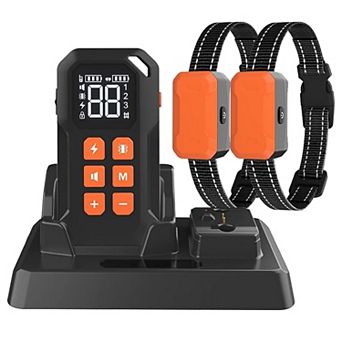2-in-1 Wireless Electric Dog Fence with Training Collar, IP67 Waterproof Beep Vibration Shock Contai