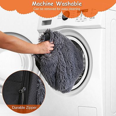 Soft Plush Dog Bed Crate Mat Cozy Warm Pet Cushion Mattress for Small & Medium Dogs