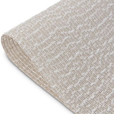 Dainty Home Knotted Boucle Woven Vinyl Reversible Rectangular Placemat Set Of 6