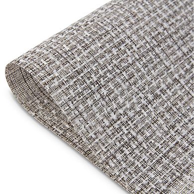 Dainty Home Knotted Boucle Border Woven Vinyl Reversible Rectangular Placemat Set Of 6