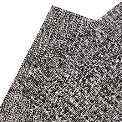 Dainty Home Madison Reversible Woven Vinyl Rectangular Placemats with Gold Shimmer, Set of 6