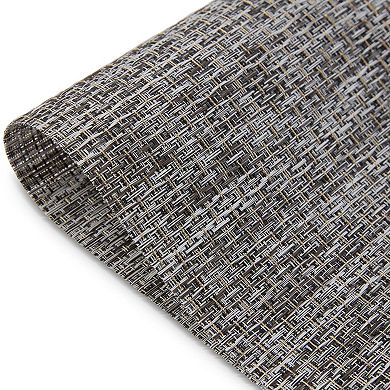Dainty Home Madison Reversible Woven Vinyl Rectangular Placemats with Gold Shimmer, Set of 6