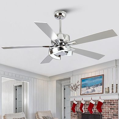 52" Modern Unique LED Dimmable LED Ceiling Fan with Light and Remote