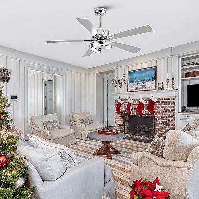 52" Modern Unique LED Dimmable LED Ceiling Fan with Light and Remote