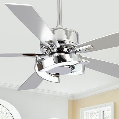 52" Modern Unique LED Dimmable LED Ceiling Fan with Light and Remote