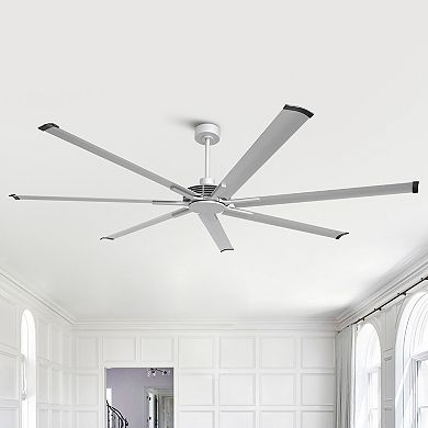 84" Industrial Aluminum 7-Blade Extra Large Ceiling Fan with Remote