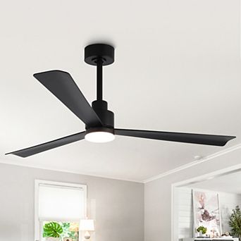 52" Modern 3 CCT Integrated LED Dimmable Ceiling Fan with Light and Remote