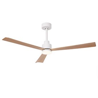 52" Modern 3 CCT Integrated LED Dimmable Ceiling Fan with Light and Remote