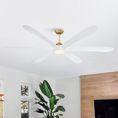 72-inch ABS 6-Blade DC Motor Gold Ceiling Fan with Light and Remote